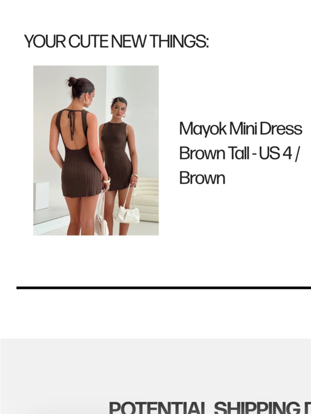 Princess Polly Brown Ribbed Open-Back Mini Dress